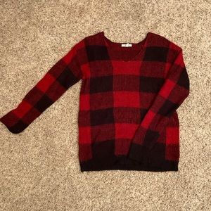 Buffalo plaid sweater